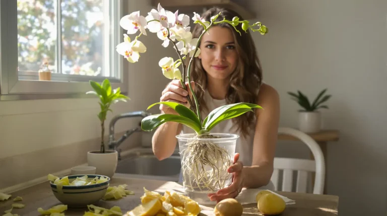 Orchidée : j’obtiens une floraison spectaculaire en un rien de temps grâce à une simple pomme de terre