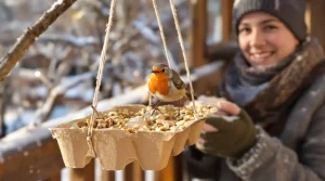 Ne jetez plus vos vieilles boîtes d’œufs : elles attirent les oiseaux au jardin tout l’hiver