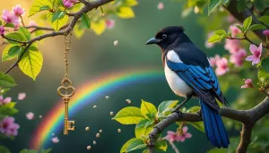 Quelle est la signification de la pie dans le jardin et que symbolise-t-elle ?