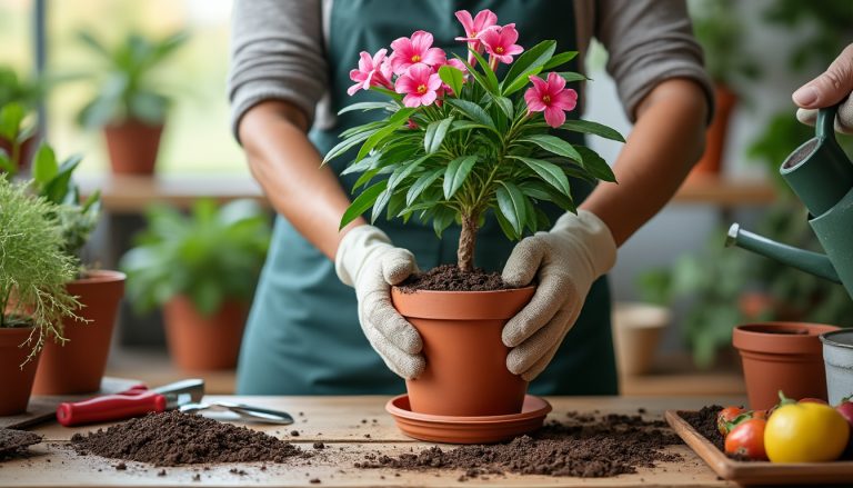 Comment réussir le rempotage du laurier rose étape par étape découvrez comment réussir le rempotage du laurier rose facilement grâce à notre guide étape par étape, pour une plante saine et florissante toute l'année.